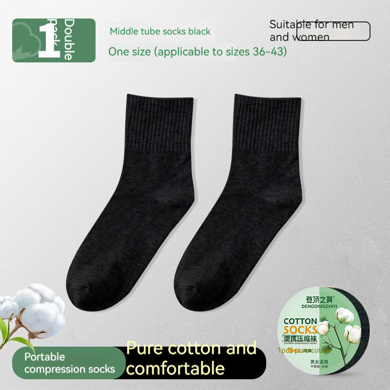 Disposable Socks Pure Cotton Compression Socks Summer Portable Sweat-absorbent Breathable