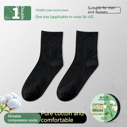 Disposable Socks Pure Cotton Compression Socks Summer Portable Sweat-absorbent Breathable