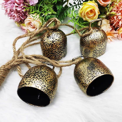 Retro Metal Bell Garden Courtyard Christmas Decorations