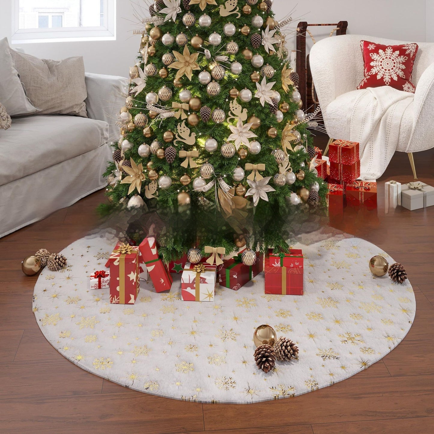 Gilding Snowflake XINGX Christmas Tree Group Mat