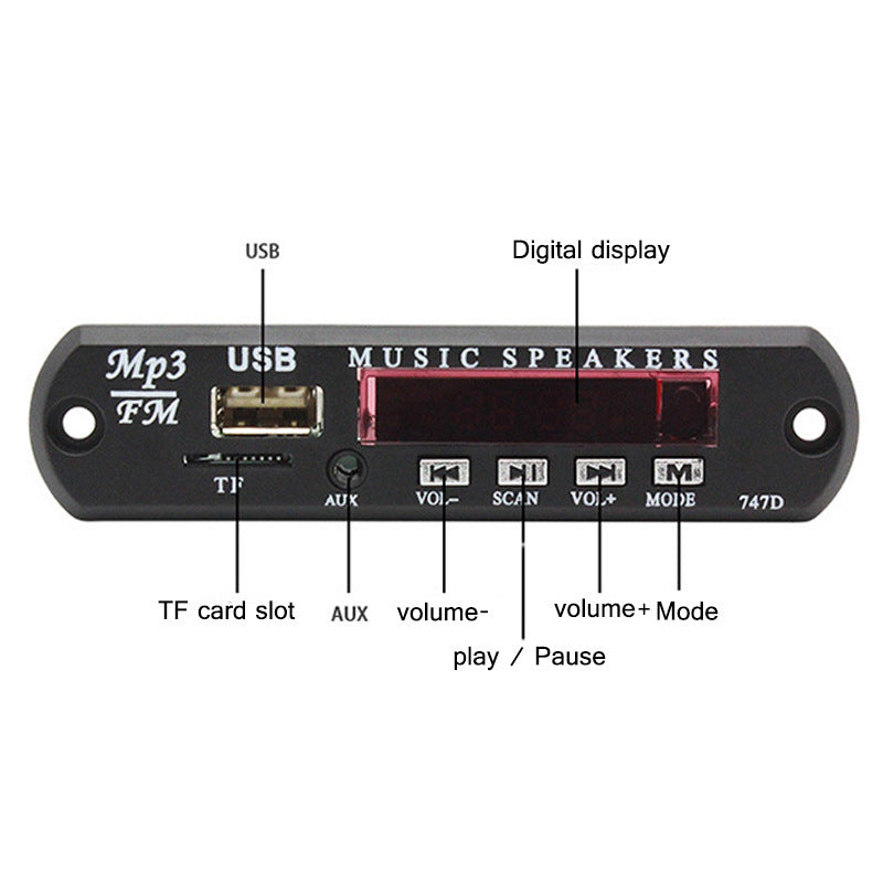 Bluetooth MP3 Decoder Board FM Radio