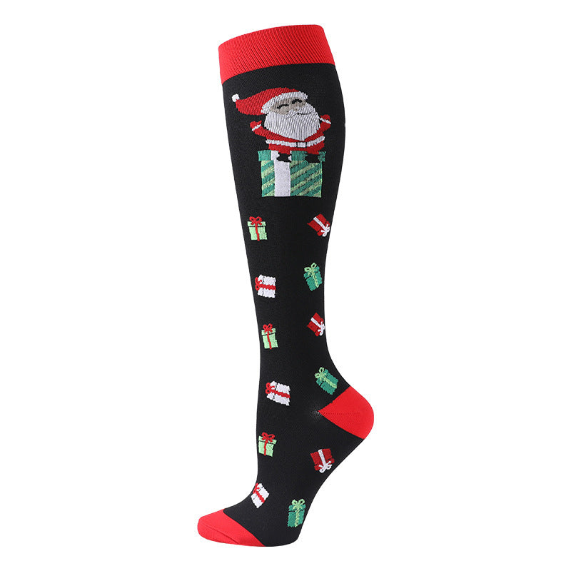 Men's And Women's Fashion Simple Christmas Sports Compression Socks
