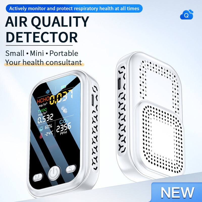 Handheld Portable Air Quality Detector With Indoor Temperature And Humidity