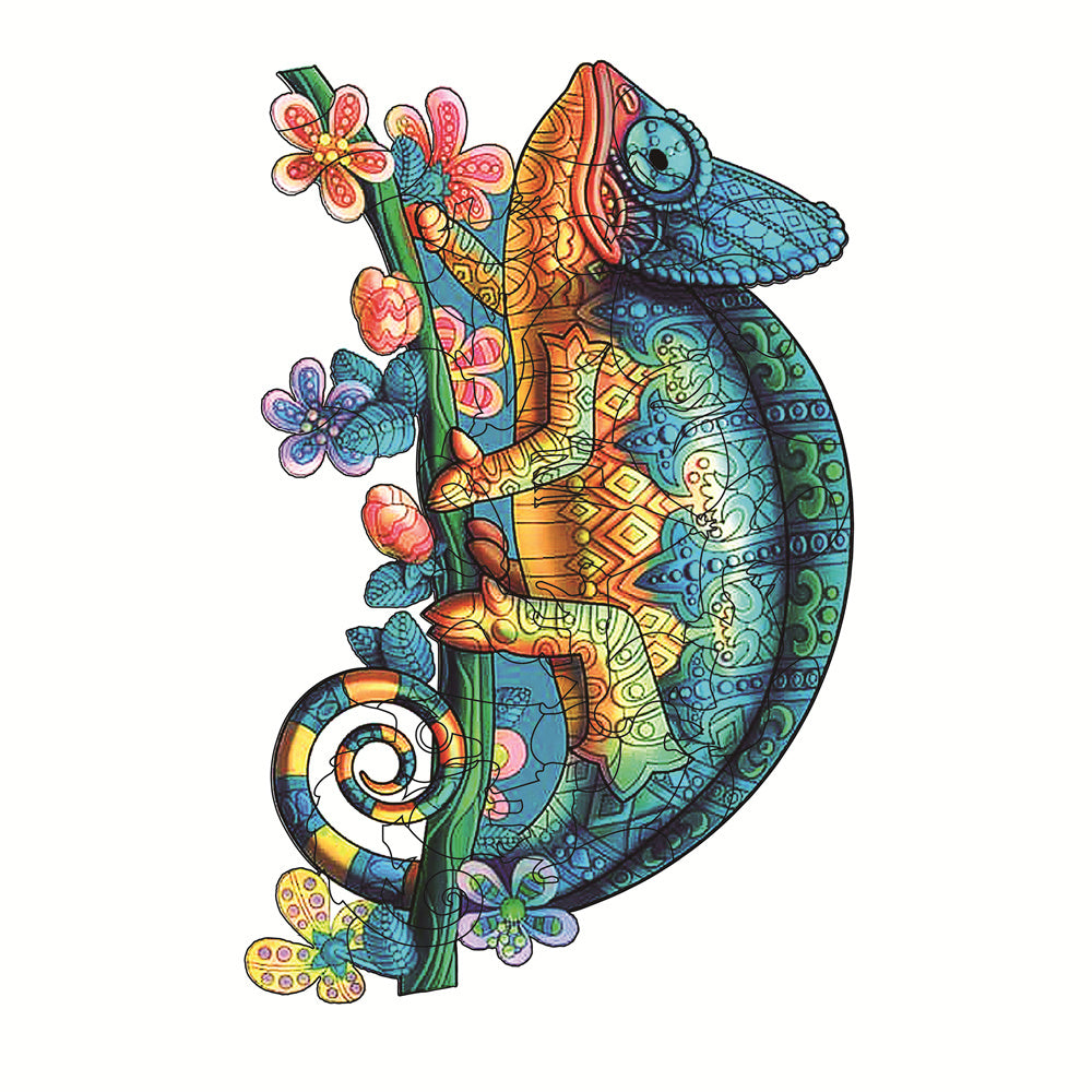 Each Piece Is Animal Shaped Christmas Gift Colorful Elephant Turtle Wooden Jigsaw Puzzles