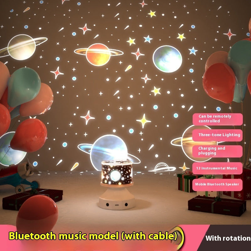 Creative Star Light Projection Lamp Bluetooth Stereo Luminous Toy
