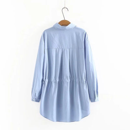 Waist Long-sleeved Shirts Are Stylish And Slim All-match