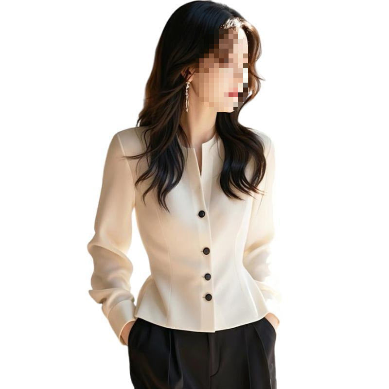 White Shirt Sense Professional Commute Women's Long-sleeve Shirts