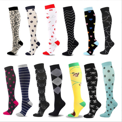 Sports Compression Stockings Multi-color Men's And Women's Outdoor Running Stockings