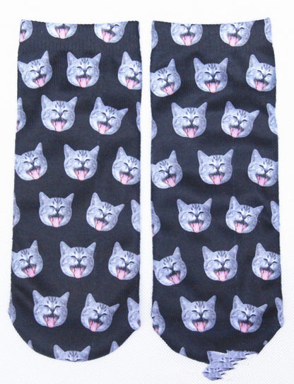 3D Printing Socks Flip Flops Cartoon Creative Socks Men And Women Couple Socks