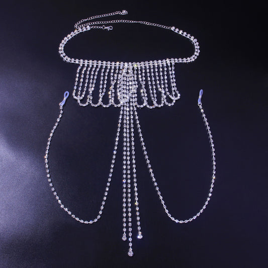 Rhinestone Breast Chain Ladies Adult Appealing Accessories