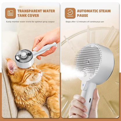 Cat Steam Brush For Shedding Spritz Defur Comb For Cats Cloud Care Cat Brush For Indoor Cats Shedding Steam Cat Brush For Long Short Hair Cats Dogs Spray Pet Grooming Brush For Massage Clean