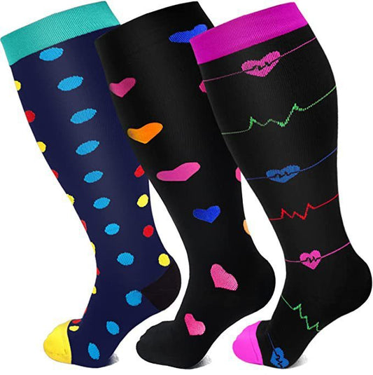 Male And Female Personality Printed Compression Socks