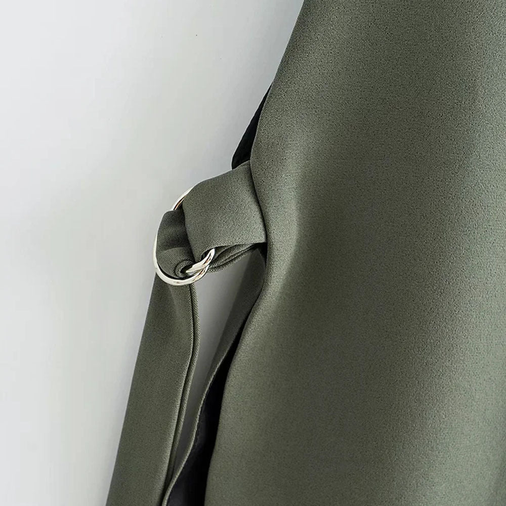 Spring Women's Suit Collar Woven Vest