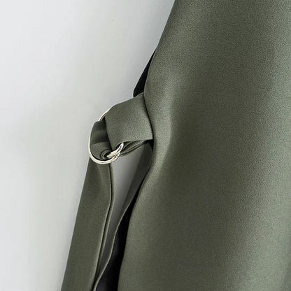 Spring Women's Suit Collar Woven Vest