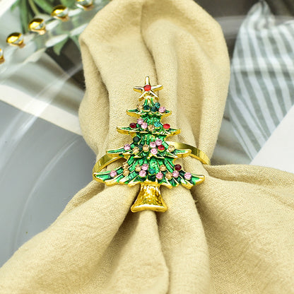 Christmas Upscale Western Restaurant Christmas Tree Napkin Buckle