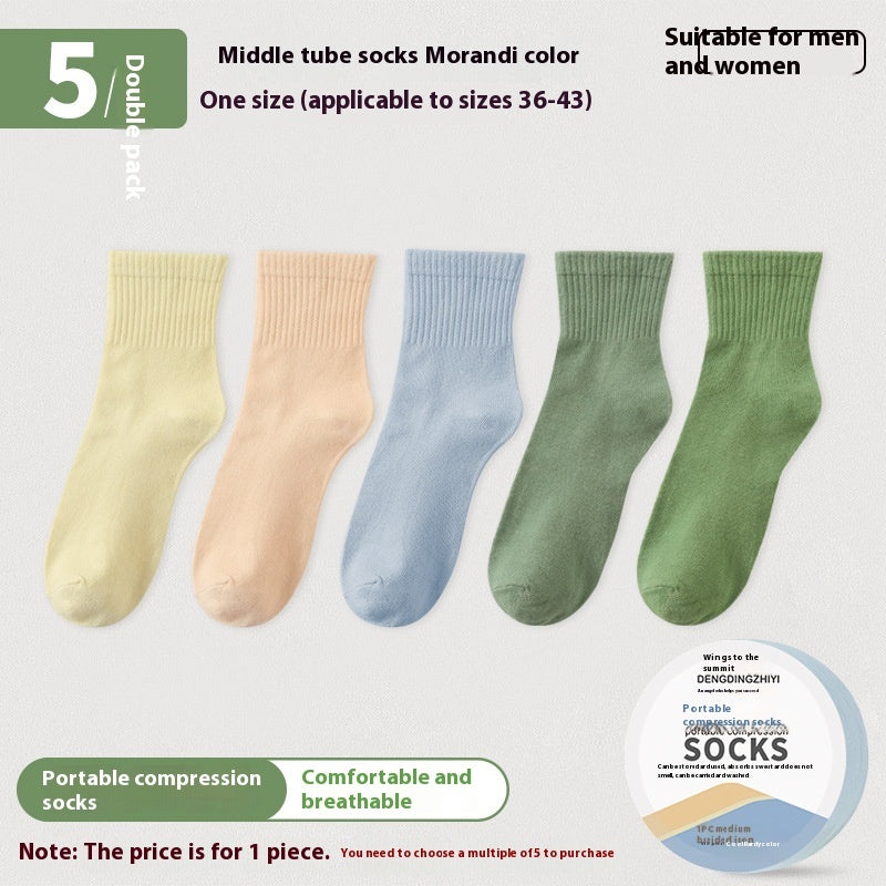 Disposable Socks Mid-calf Compression Socks Deodorant And Sweat-absorbing Summer Portable Disposable