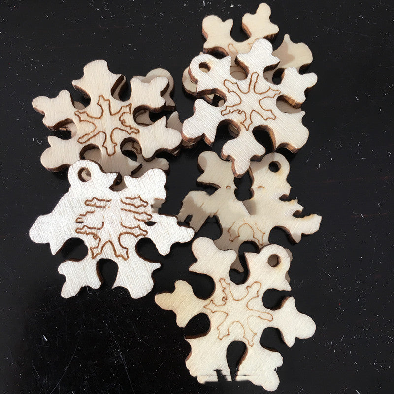 Creative Christmas Series Wood Chip Decoration Pendant