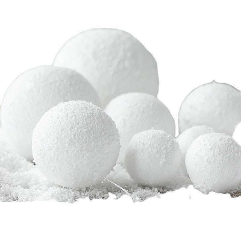 Christmas Tree Ornaments Snowball Pure White Foam