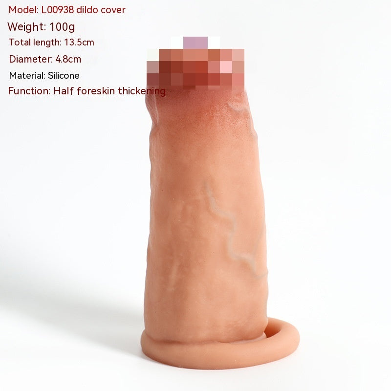 Men's Exotic Condom Sex Toy Set Adult Supplies Crystal Set Penis Set Foreskin Blocking Ring Bold Lengthened