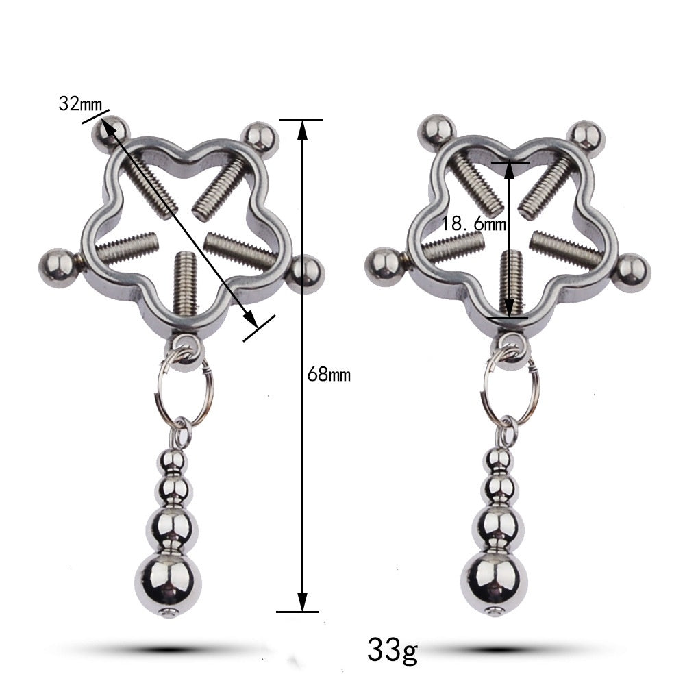 Metal Toys Silver Nipple Clamp Crab Butterfly Clip Pendant Silver Calabash Pendent