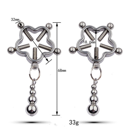 Metal Toys Silver Nipple Clamp Crab Butterfly Clip Pendant Silver Calabash Pendent