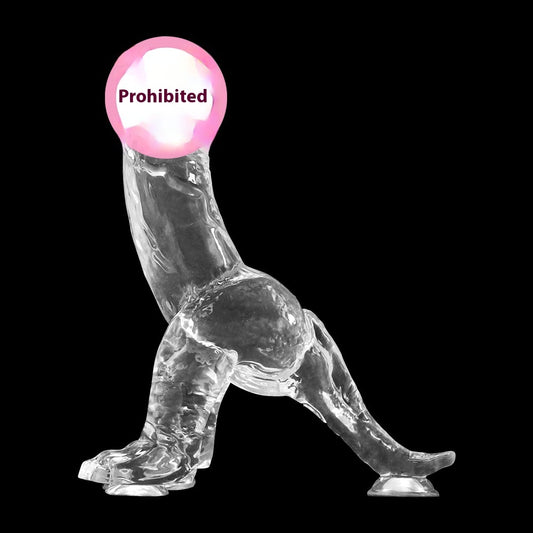Special-shaped Dinosaur Simulation Glass Dildo