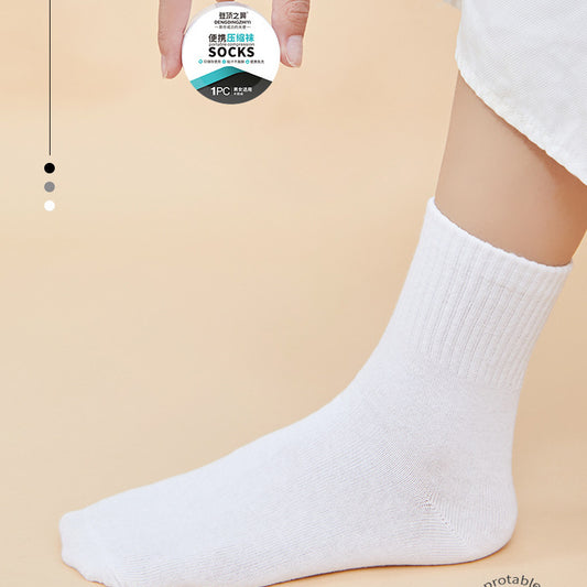 Disposable Socks Mid-calf Compression Socks Deodorant And Sweat-absorbing Summer Portable Disposable