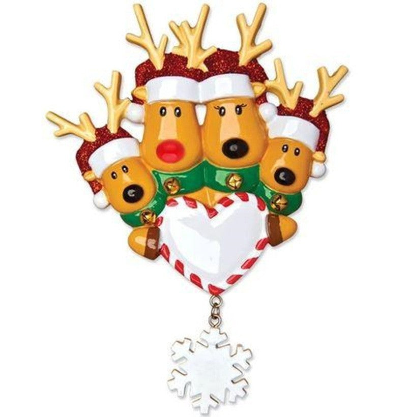 Christmas Reindeer Family Cute Home Pendant
