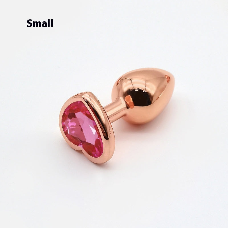 Heart-shaped Small Size Rose Gold Metal Women's Adult Products