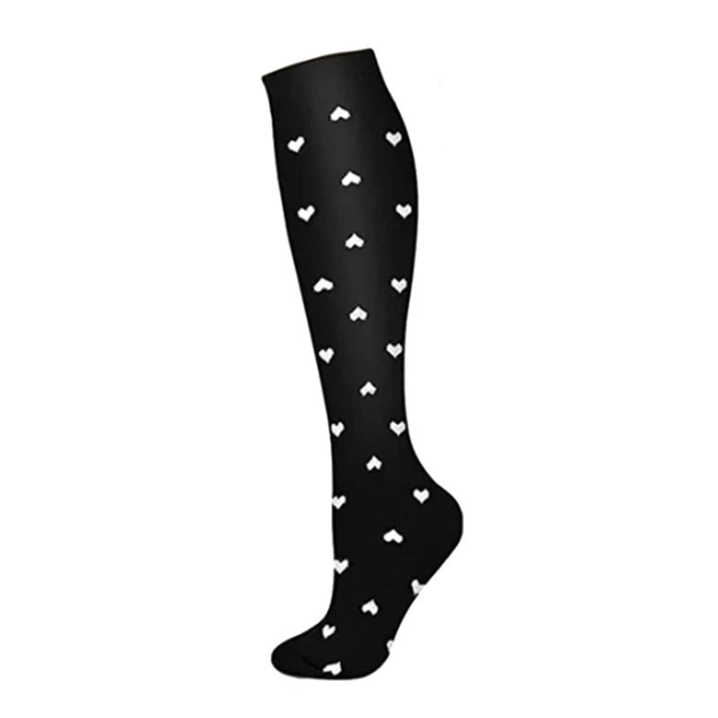 Women's Simple Printed Sports Calf Compression Stockings