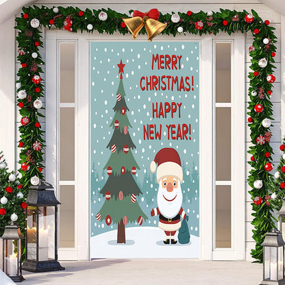 Christmas Festival Door Set Decorative Cloth
