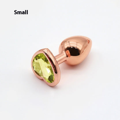 Heart-shaped Small Size Rose Gold Metal Women's Adult Products