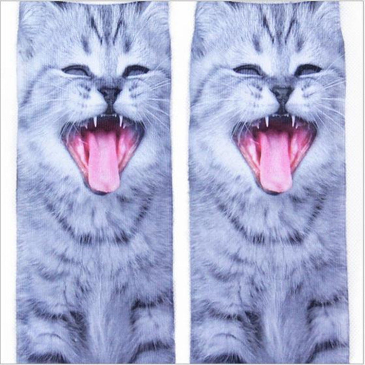 3D Printing Socks Flip Flops Cartoon Creative Socks Men And Women Couple Socks