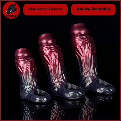 Black Wu Color Men's Auxiliary Lock Essence Condom Adult Sex Product