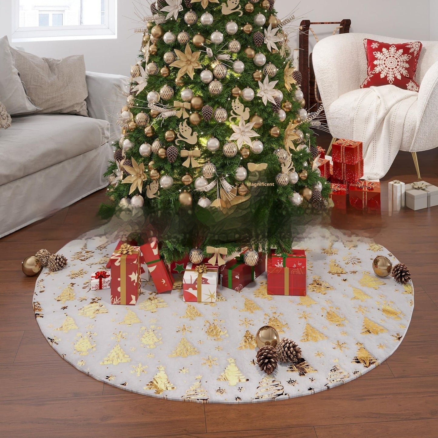Gilding Snowflake XINGX Christmas Tree Group Mat