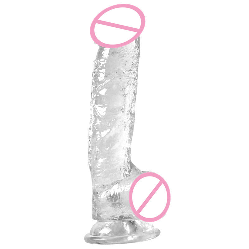 Crystal Simulation Penis Women's Masturbation Device Dildo Bold Lengthened Cannon Adult Sex Product